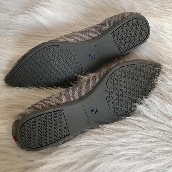 ROTHY'S Zebra Grey Flat Point Shoes | US 7.5 - Picture 12 of 13